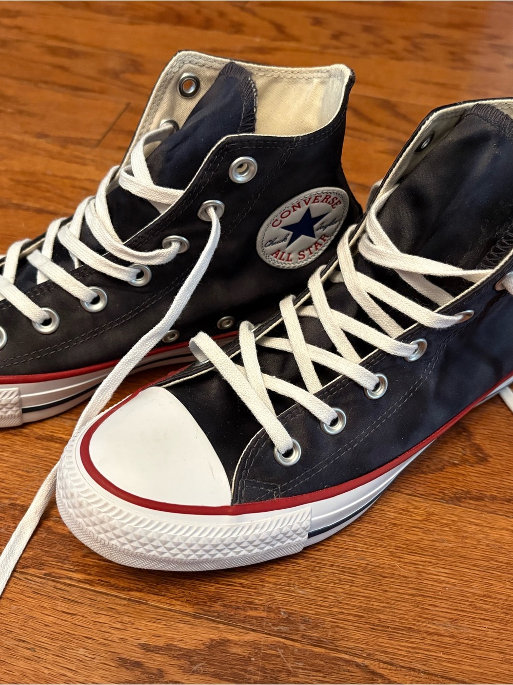 Converse Chuck Taylor All Star Satin High Top Sneakers – Black – Women’s 7